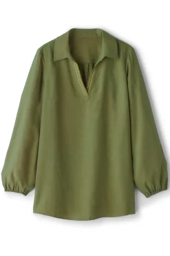 Discount Soft Surroundings Delaine Tencel™ Tunic LodenGreen