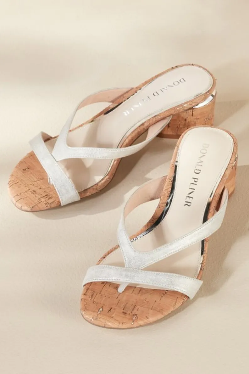 Discount Soft Surroundings Donald Pliner Mida Cork Heel Slide