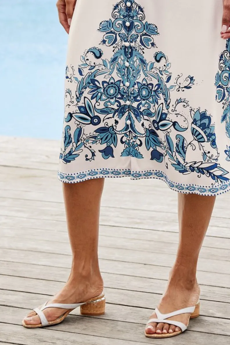 Discount Soft Surroundings Donald Pliner Mida Cork Heel Slide