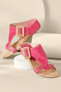 Fashion Soft Surroundings Donald Pliner Ofelia Wedge Slide PaleGold