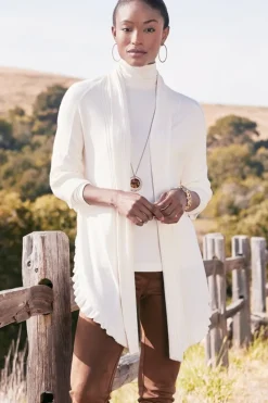 Sale Soft Surroundings Draped Ruffle Cardigan