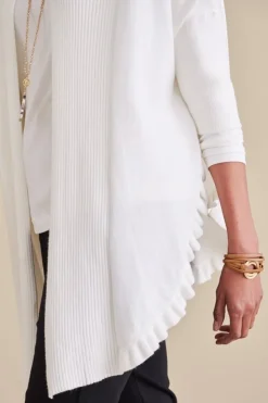Sale Soft Surroundings Draped Ruffle Cardigan