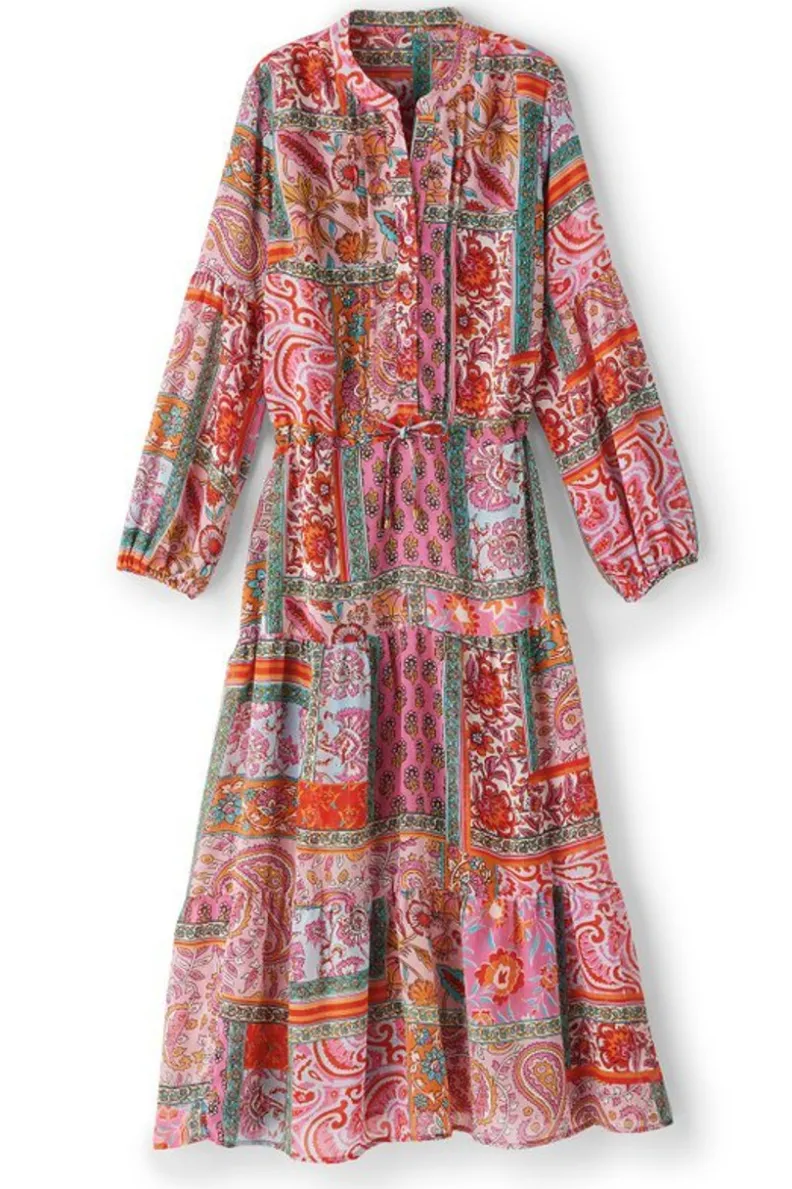 Hot Soft Surroundings Drea Midi Dress MultiPatchwork