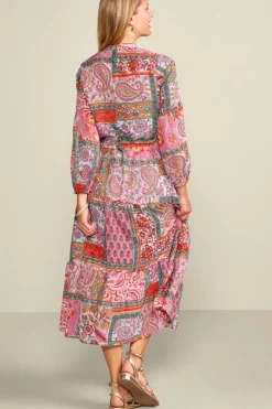 Hot Soft Surroundings Drea Midi Dress MultiPatchwork