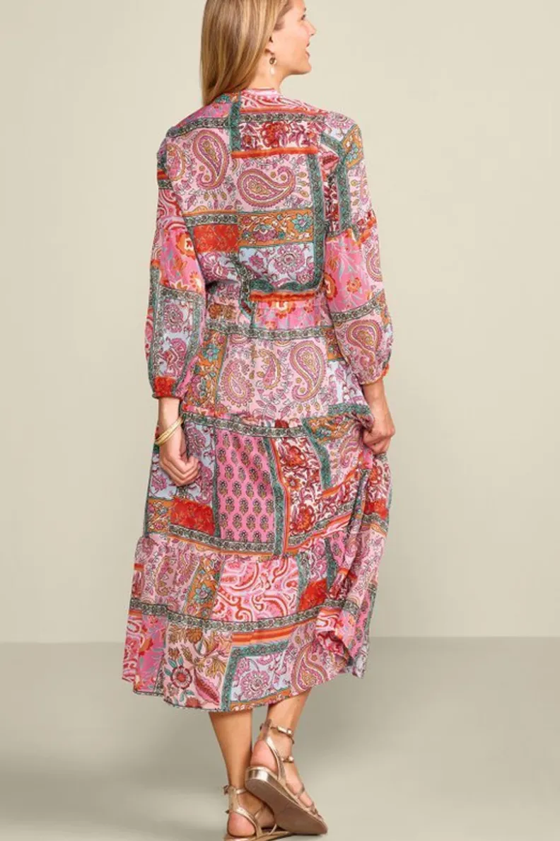 Hot Soft Surroundings Drea Midi Dress MultiPatchwork