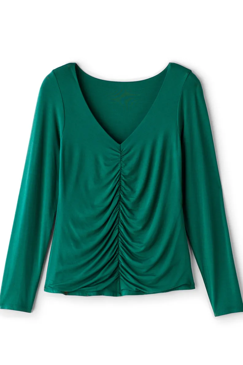 Clearance Soft Surroundings Edeliz Long Sleeve Tee Evergreen