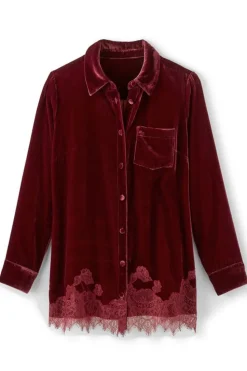 Best Soft Surroundings Eden Velvet and Lace Shirt