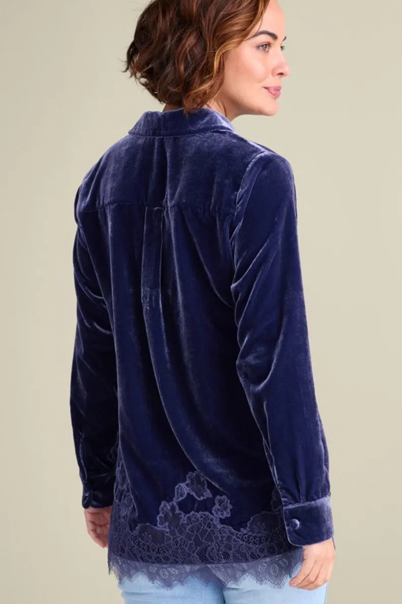 Best Soft Surroundings Eden Velvet and Lace Shirt