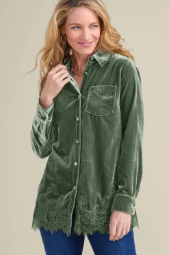 Best Soft Surroundings Eden Velvet and Lace Shirt