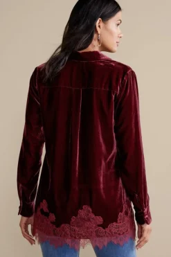 Best Soft Surroundings Eden Velvet and Lace Shirt