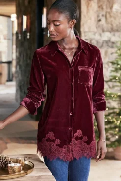 Best Soft Surroundings Eden Velvet and Lace Shirt