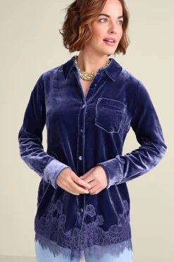 Best Soft Surroundings Eden Velvet and Lace Shirt