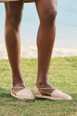 Sale Soft Surroundings Eileen Fisher Lee Raffia Stretch Espadrille Natural