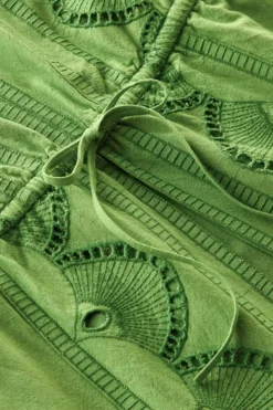 Clearance Soft Surroundings Ellison Linen Blend Maxi Dress PiquantGreen