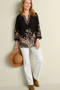 Discount Soft Surroundings Elma 3/4 Sleeve Tunic CascadingBrder