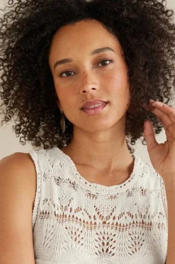 Online Soft Surroundings Erica Crochet Midi Dress AntiqueWhite