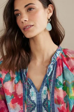 Online Soft Surroundings Evalina Top PinkRanunculus