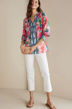 Online Soft Surroundings Evalina Top PinkRanunculus