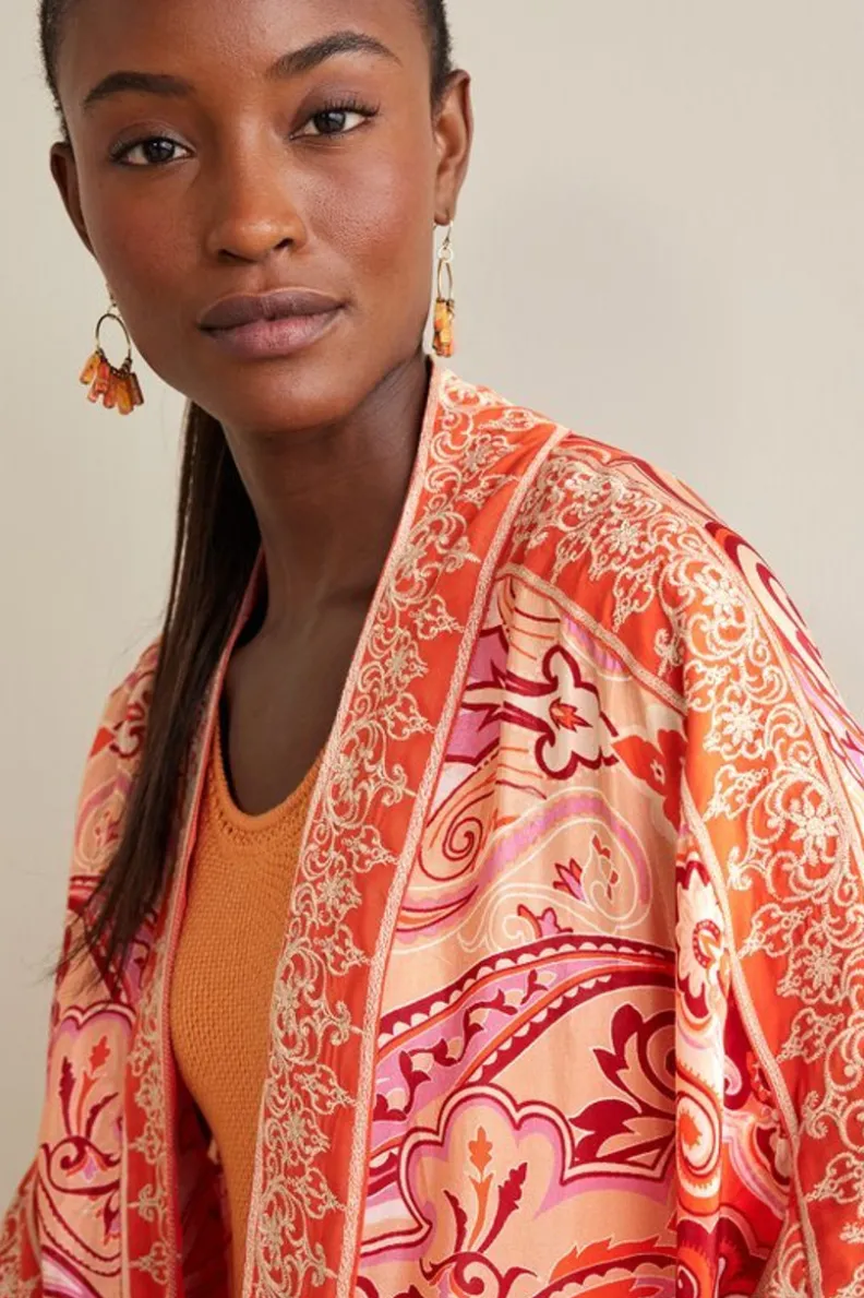 Hot Soft Surroundings Farida Topper PinkBeachPaisley