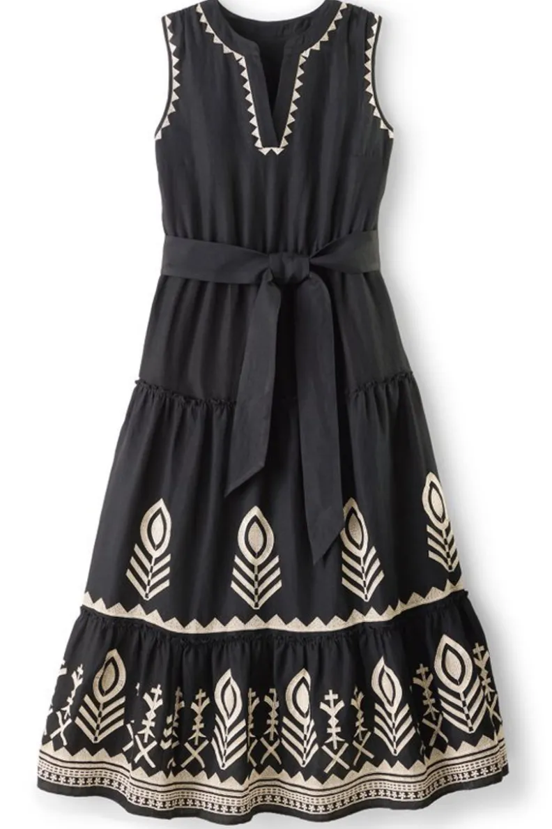 Fashion Soft Surroundings Fernanda Midi Dress Black