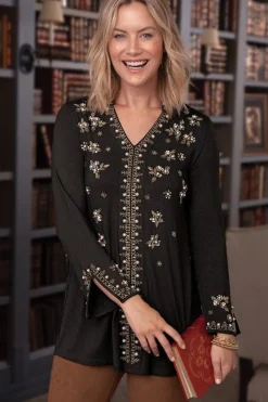 Hot Soft Surroundings Festa Tunic Black