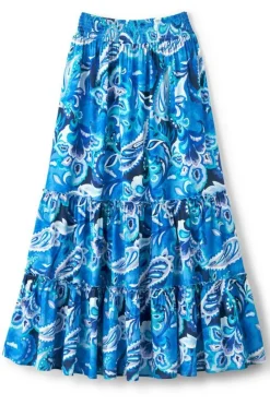 Outlet Soft Surroundings Feyre Maxi Skirt IslandSunPaisleyBlue