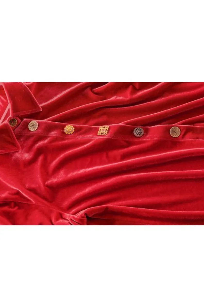 Sale Soft Surroundings Filigree Velvet Boyfriend Shirt