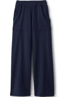 Best Soft Surroundings Fina French Terry Crop Pants Navy