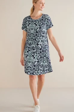 Online Soft Surroundings Fina French Terry Short Dress