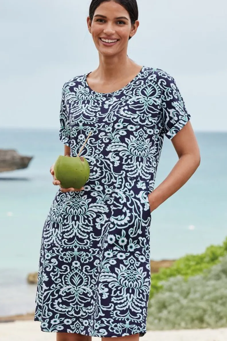 Online Soft Surroundings Fina French Terry Short Dress