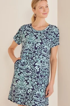 Online Soft Surroundings Fina French Terry Short Dress