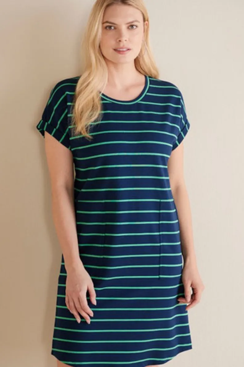 Online Soft Surroundings Fina French Terry Short Dress