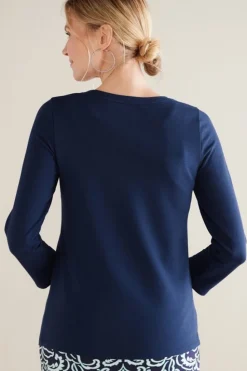 Fashion Soft Surroundings Fina French Terry Tee