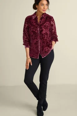 Discount Soft Surroundings Floreat Velvet Shirt