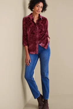 Discount Soft Surroundings Floreat Velvet Shirt
