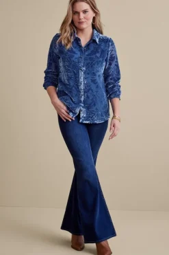 Discount Soft Surroundings Floreat Velvet Shirt