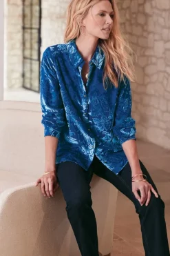 Discount Soft Surroundings Floreat Velvet Shirt