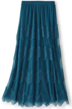 Online Soft Surroundings Frederica Lace Maxi Skirt SailorBlue
