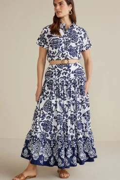 Fashion Soft Surroundings Gia Maxi Skirt FijiFloral