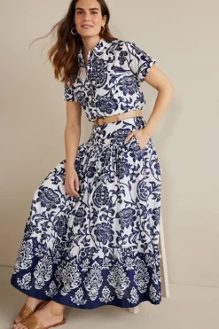 Fashion Soft Surroundings Gia Maxi Skirt FijiFloral