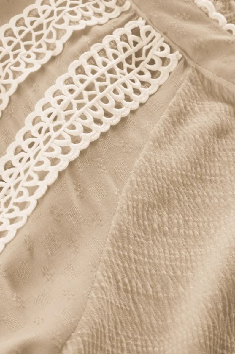 Sale Soft Surroundings Halle Short Sleeve Top LightTaupe