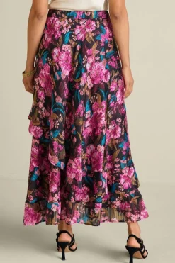 Sale Soft Surroundings Hannie Midi Skirt SolsticeFloral
