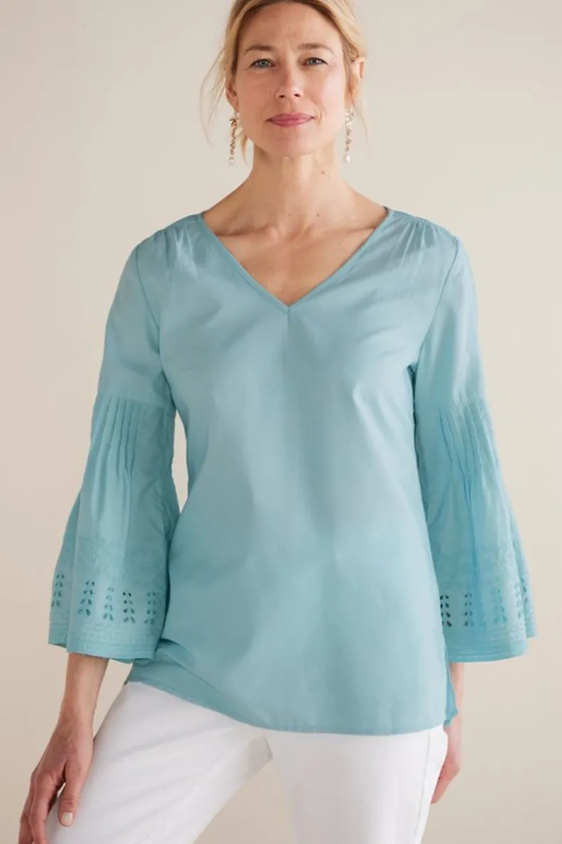 Discount Soft Surroundings Heloise Eyelet Sleeve Tunic