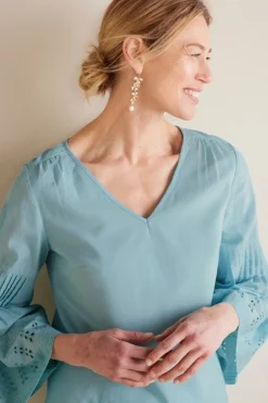 Discount Soft Surroundings Heloise Eyelet Sleeve Tunic