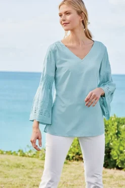 Discount Soft Surroundings Heloise Eyelet Sleeve Tunic