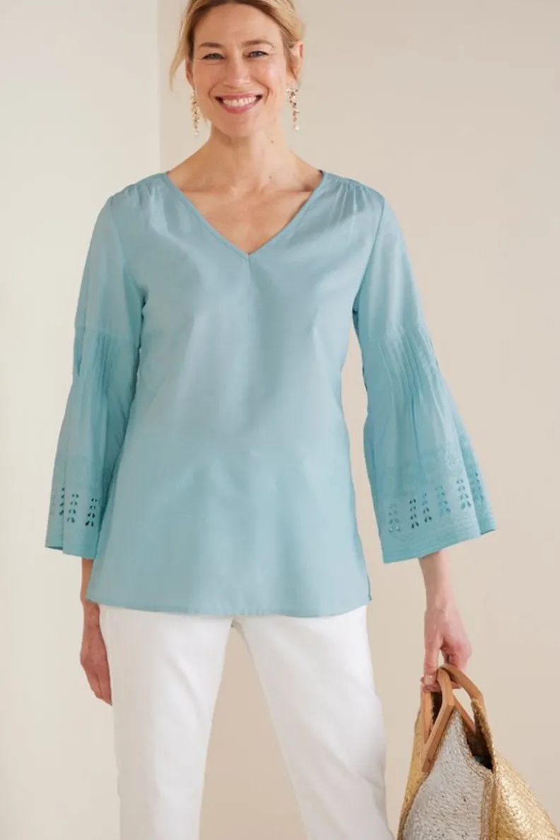 Discount Soft Surroundings Heloise Eyelet Sleeve Tunic