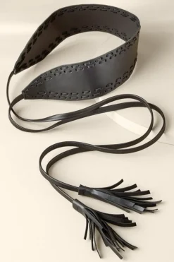 Sale Soft Surroundings Irena Whipstitch Belt Black