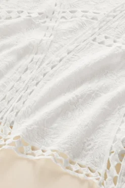 New Soft Surroundings Jasmine Lace Wrap Alabaster