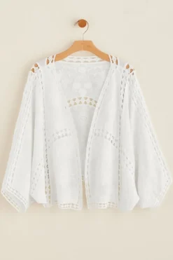 New Soft Surroundings Jasmine Lace Wrap Alabaster