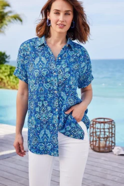 Hot Soft Surroundings Je Veux Gauze Top